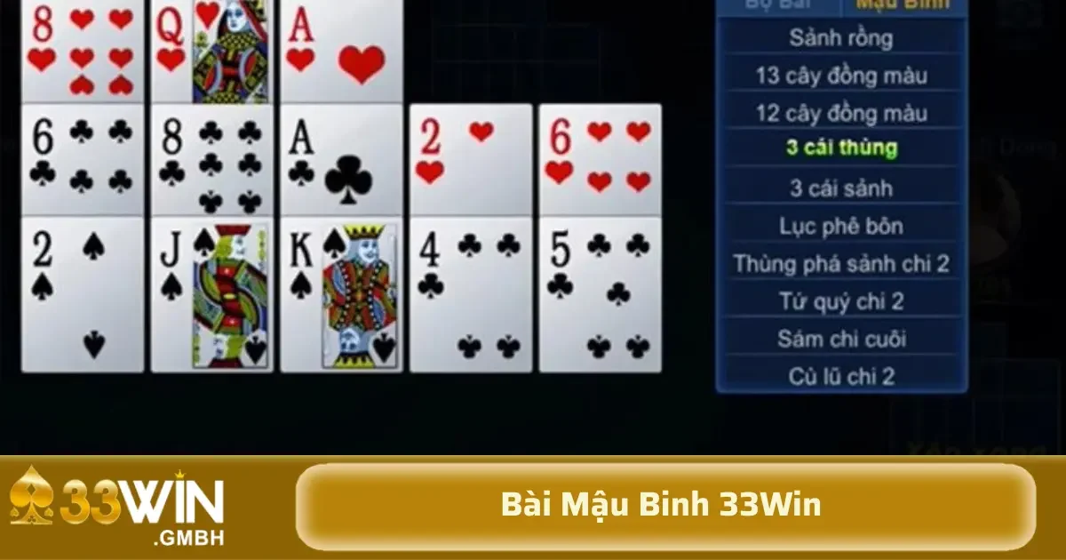 Mậu Binh, còn gọi là bài Tứ Sắc hoặc bài Ba Lá, là một trò chơi bài phổ biến trong cộng đồng chơi bài Việt Nam, đặc biệt khi kết hợp với phần mềm 33Win.