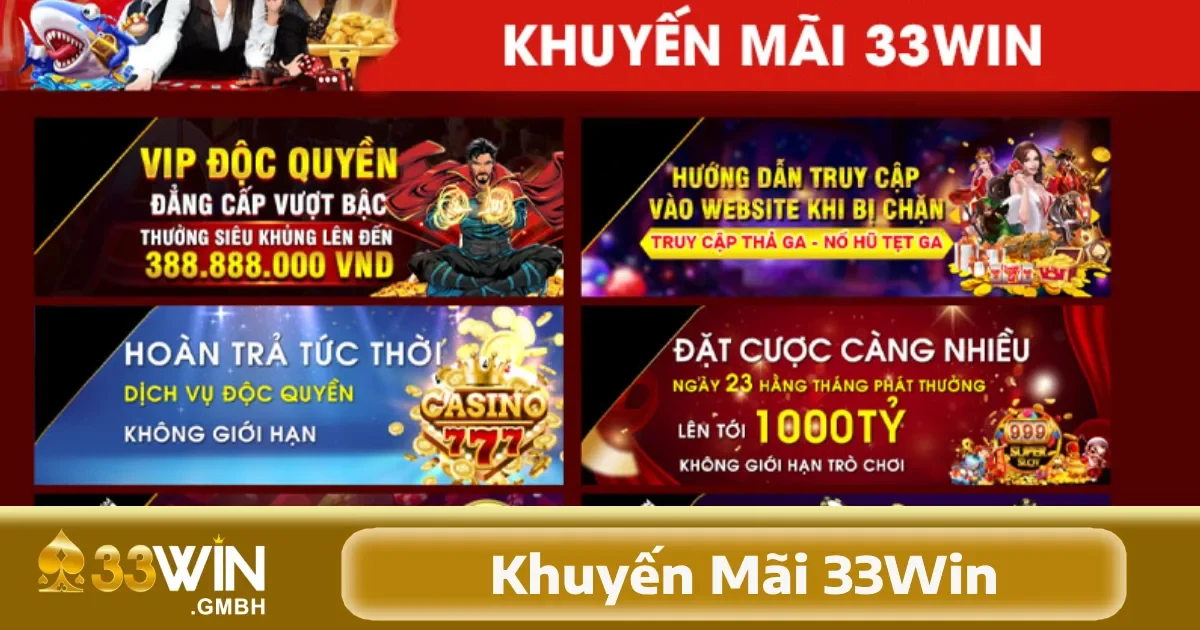 Khuyến Mãi 33Win 2 Các điều kiện để nhận khuyến mãi 33Win nạp đầu 100%